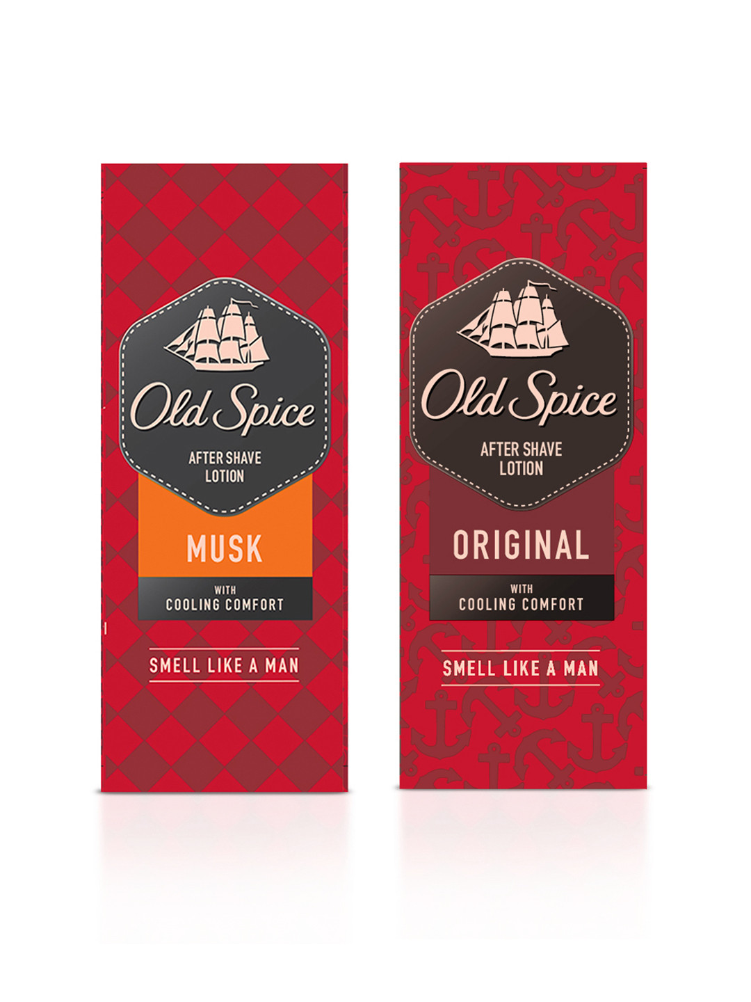 

Old Spice 2 Pcs Men Musk & Original After Shave Lotion - 50ml Each, Red