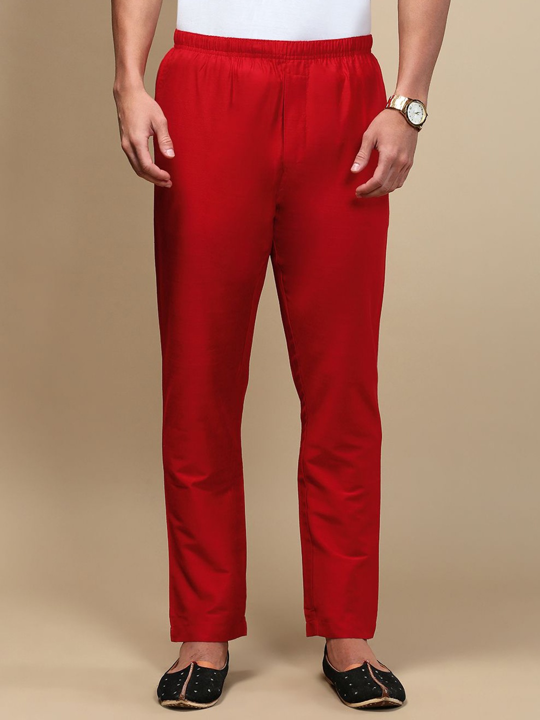

WHITE HEART Men Mid-Rise Pyjamas, Red