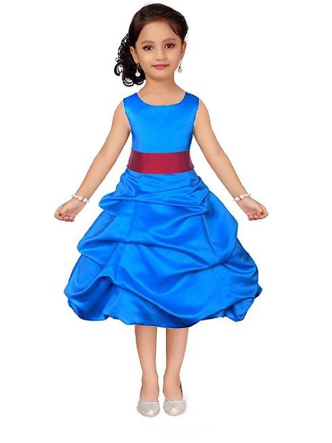 

Wow Princess Satin Balloon Dress, Blue