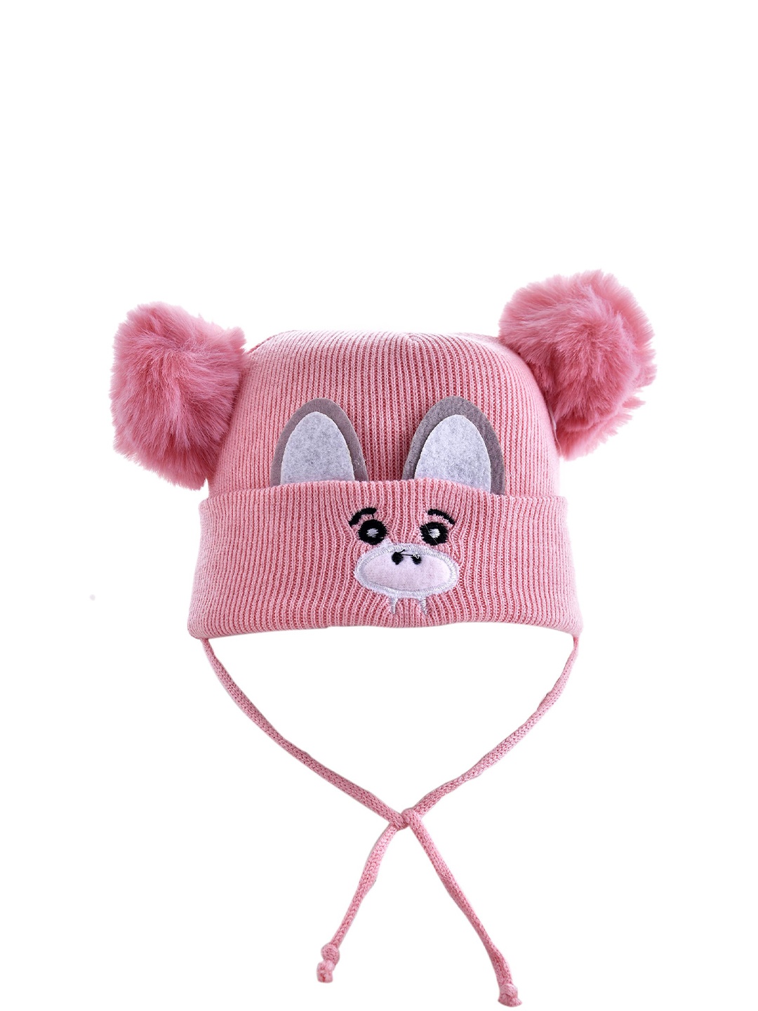 

SHOP FRENZY Unisex Kids Printed Woollen Beanie, Pink