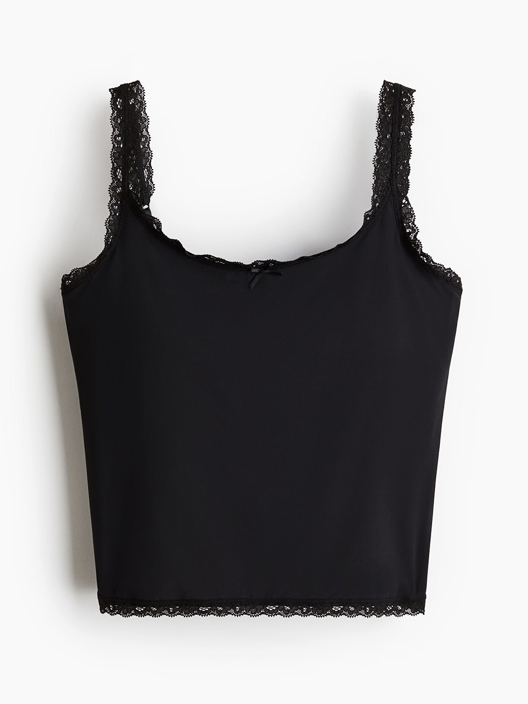 

H&M Padded-Cup Microfiber Vest Top, Black