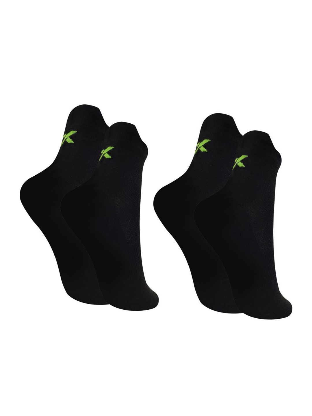 

Xjarvis Unisex Pack Of 2 Ankle-Length Socks, Black