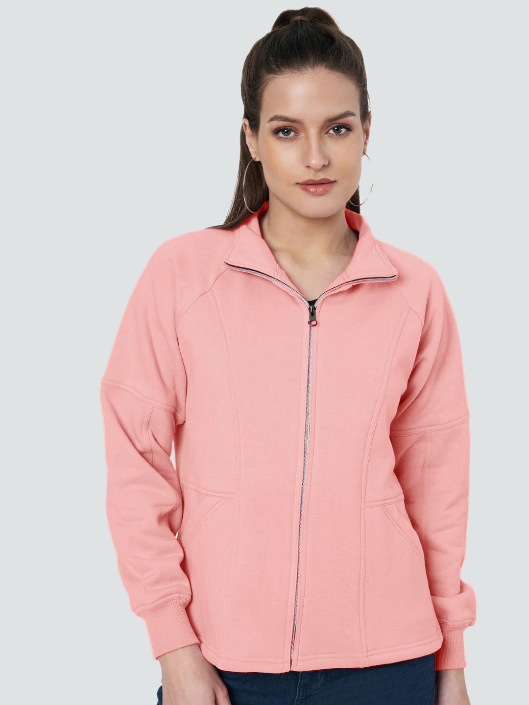 

BRINNS Women Fleece Open Front Jacket, Pink