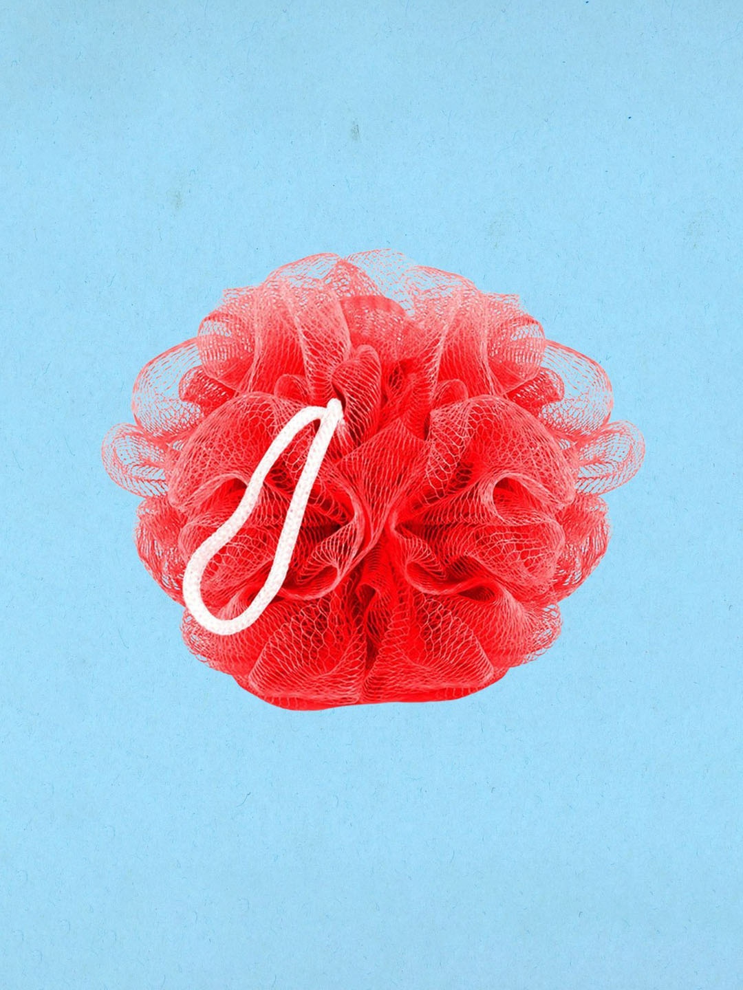 

basicare Set Of 3 Bath Sponge Loofah With Ribbon - Red