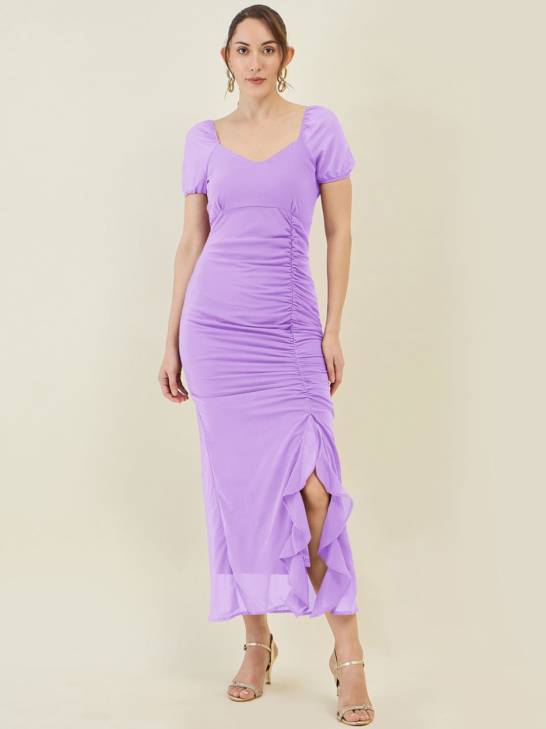 

aayu Ruffled Georgette Maxi Dress, Lavender