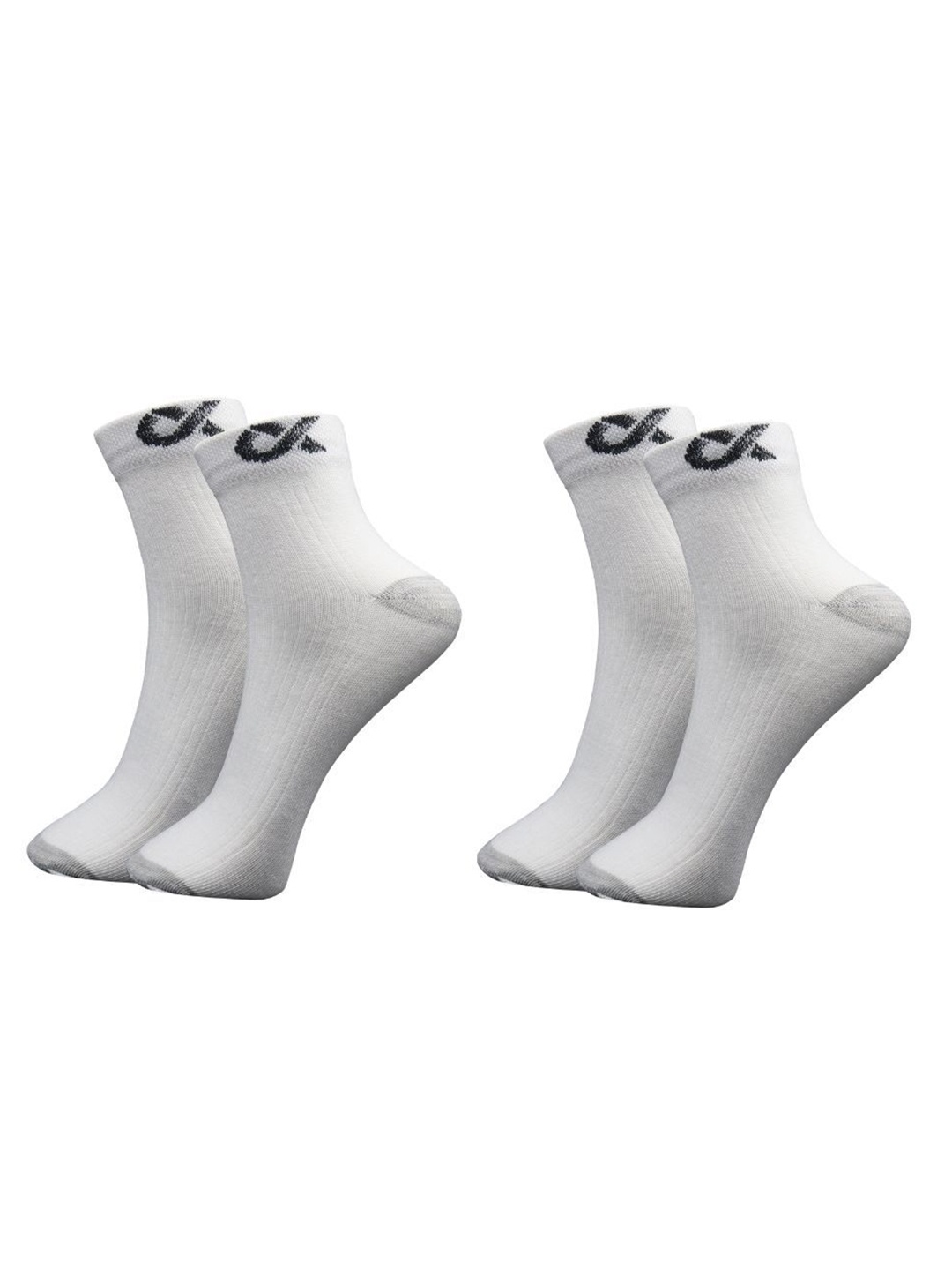 

Xjarvis Pack Of 2 Ankle-Length Socks, White