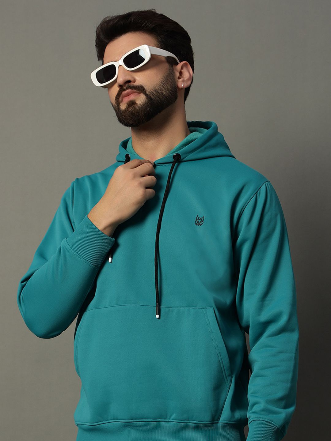

STELVIN Men Hooded Sweatshirt, Teal