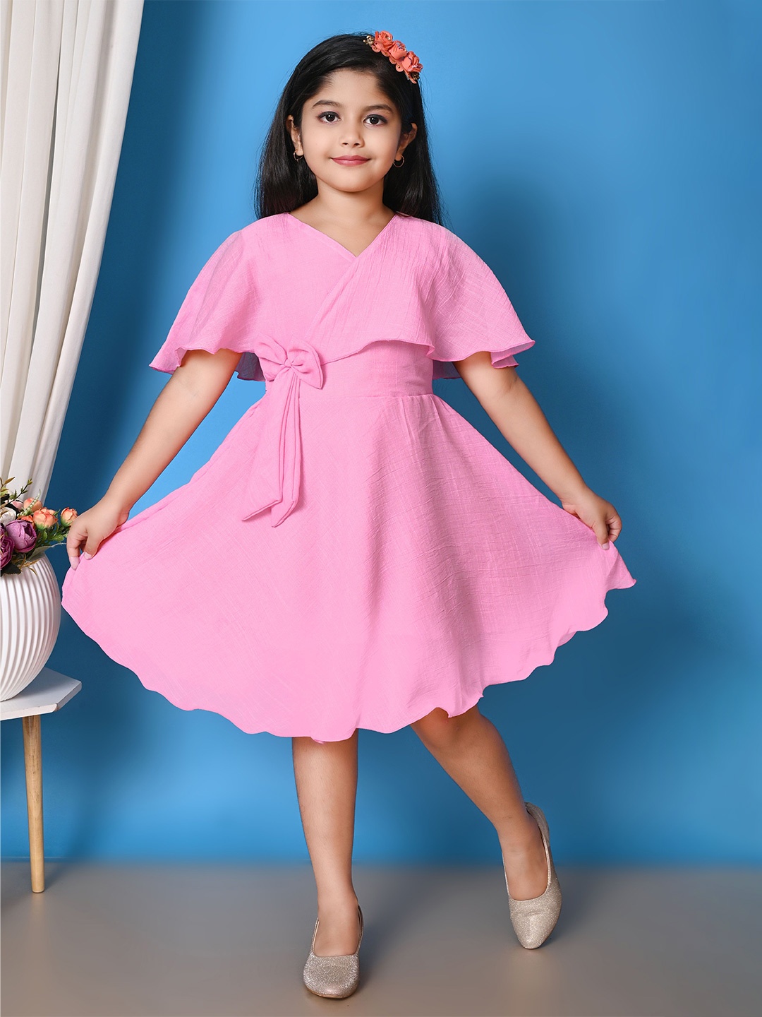 

BARKAT DESIGNING PLANET Blouson Dress, Pink