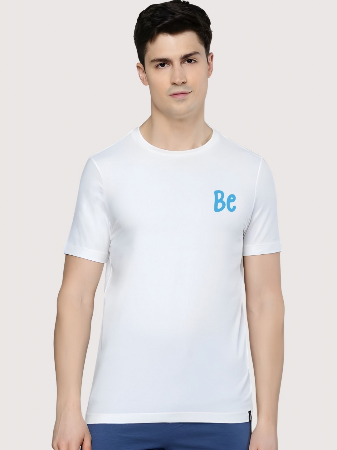 

Moda Rapido Men Typography Printed Round Neck Cotton T-shirt, White