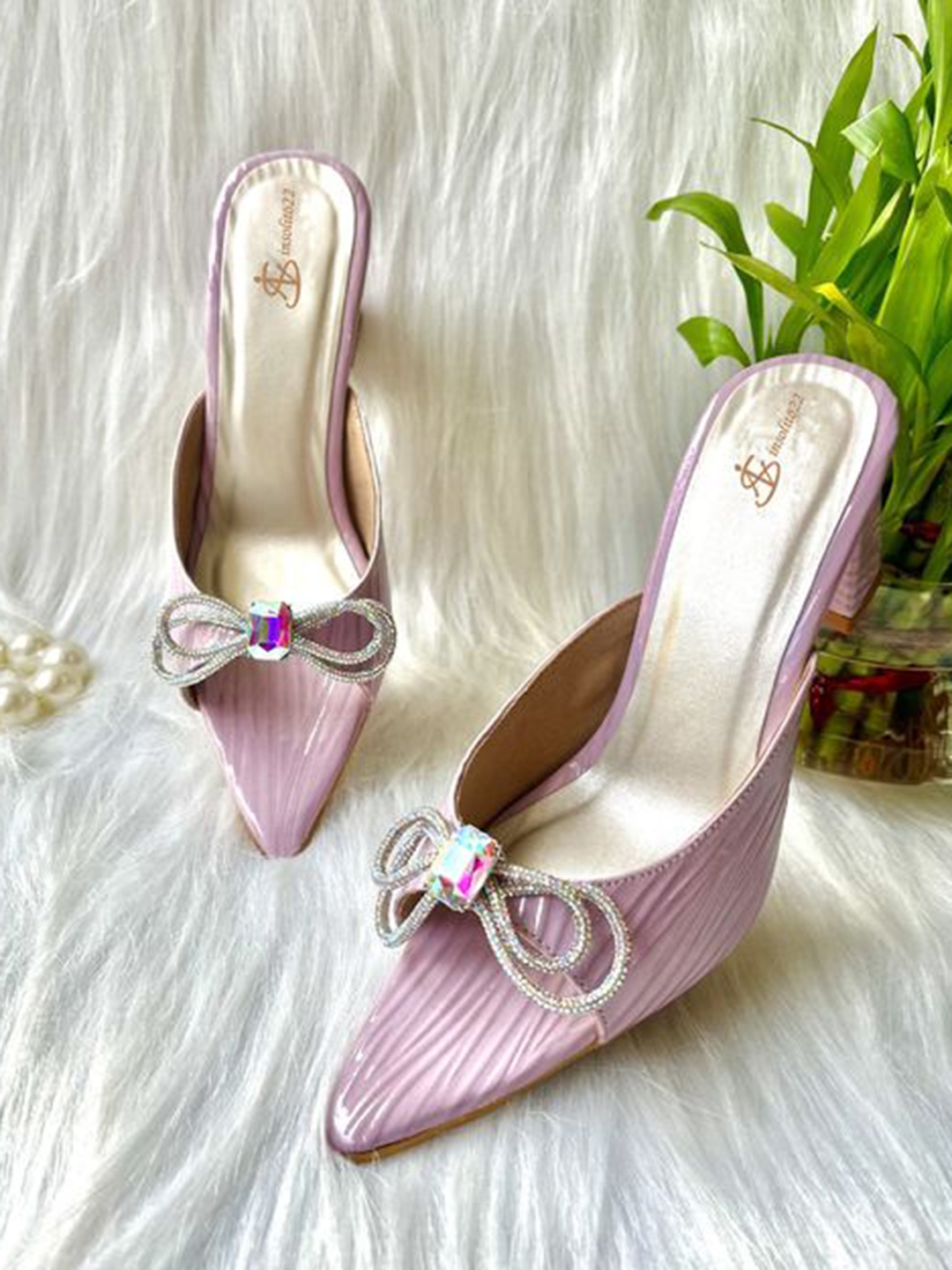 

Insolito22 Embellished Block Heel Sandals, Lavender