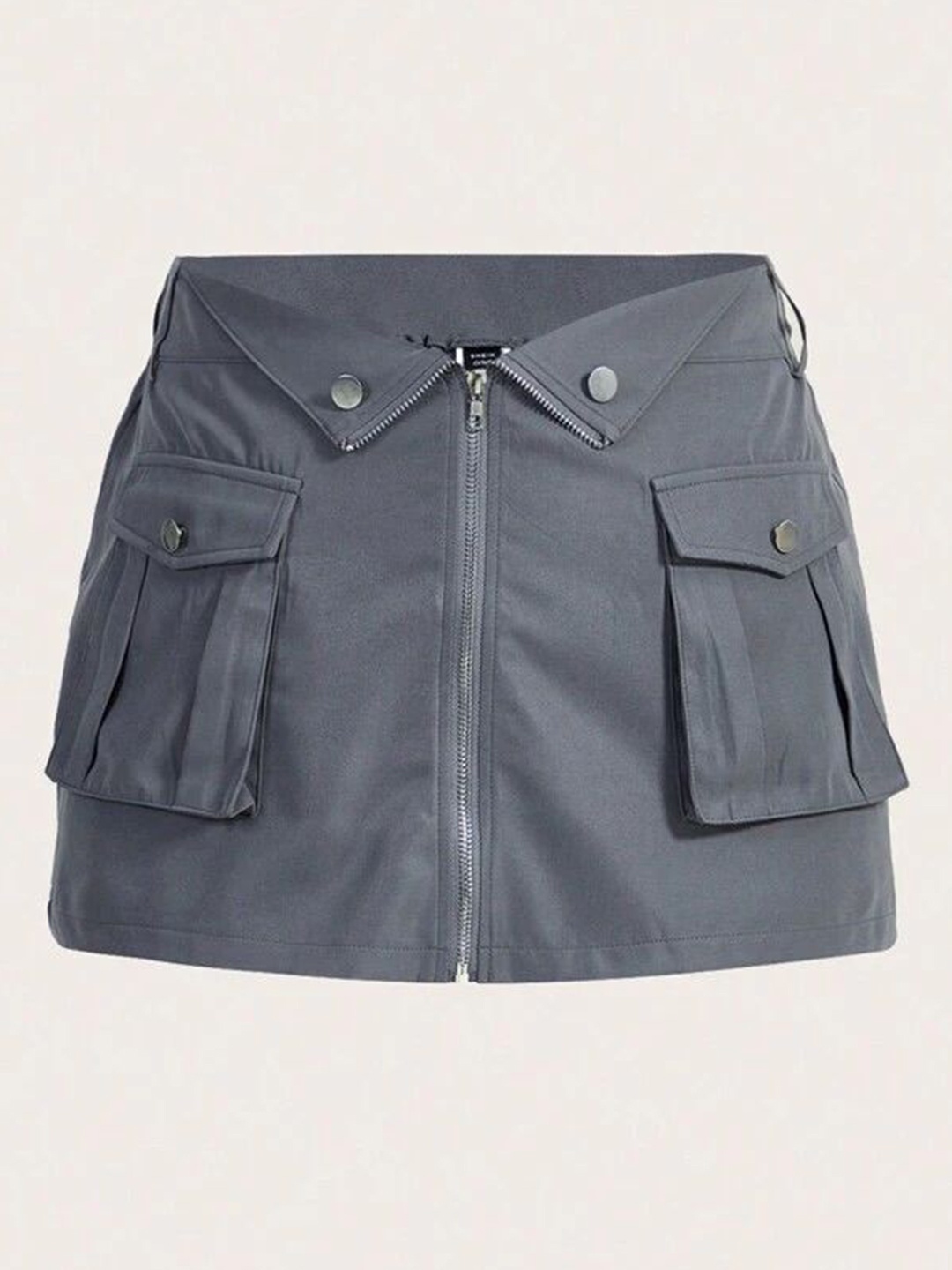 

TABADTOD Cargo Mini Skirt, Grey