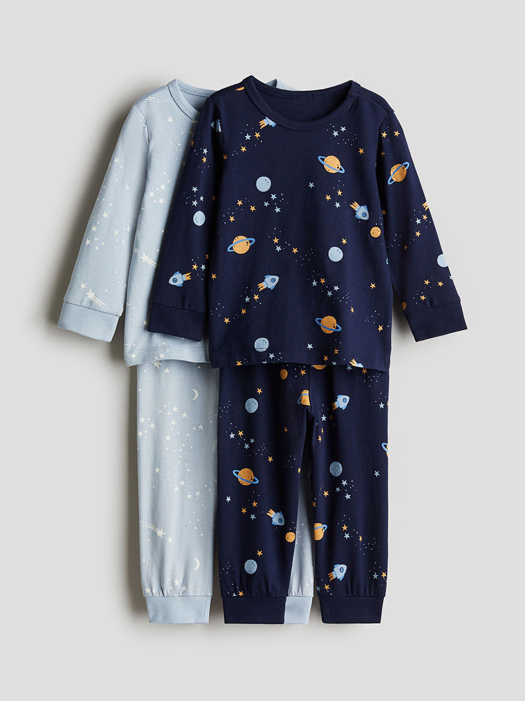 

H&M Boys 2-Pack Printed Cotton Pyjamas, Blue
