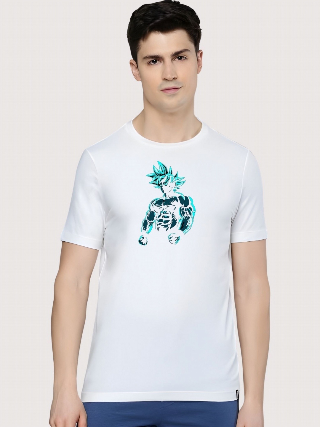

Moda Rapido Men Drop-Shoulder Sleeves T-shirt, White