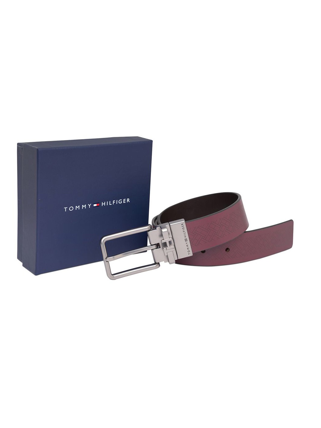 

Tommy Hilfiger Men Leather Reversible Formal Belt, Maroon