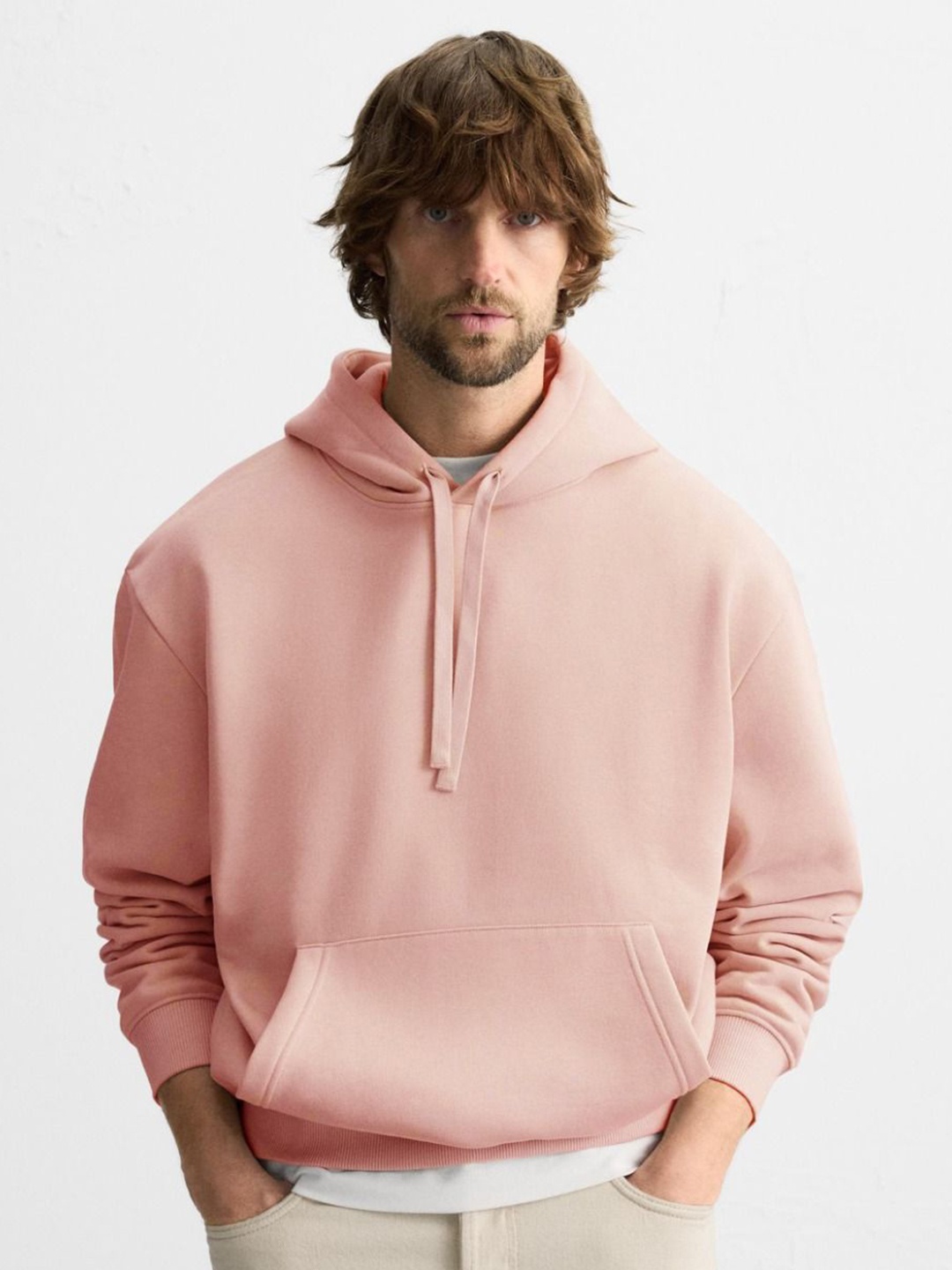 

MISCHIEF MONKEY Men Hooded Sweatshirt, Pink