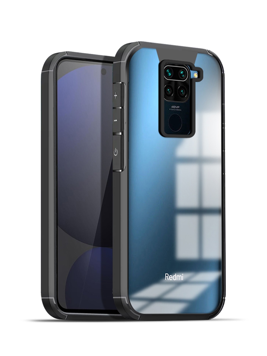 

Karwan Solid Redmi Note 9 Shockproof Bumper Back Case, Black