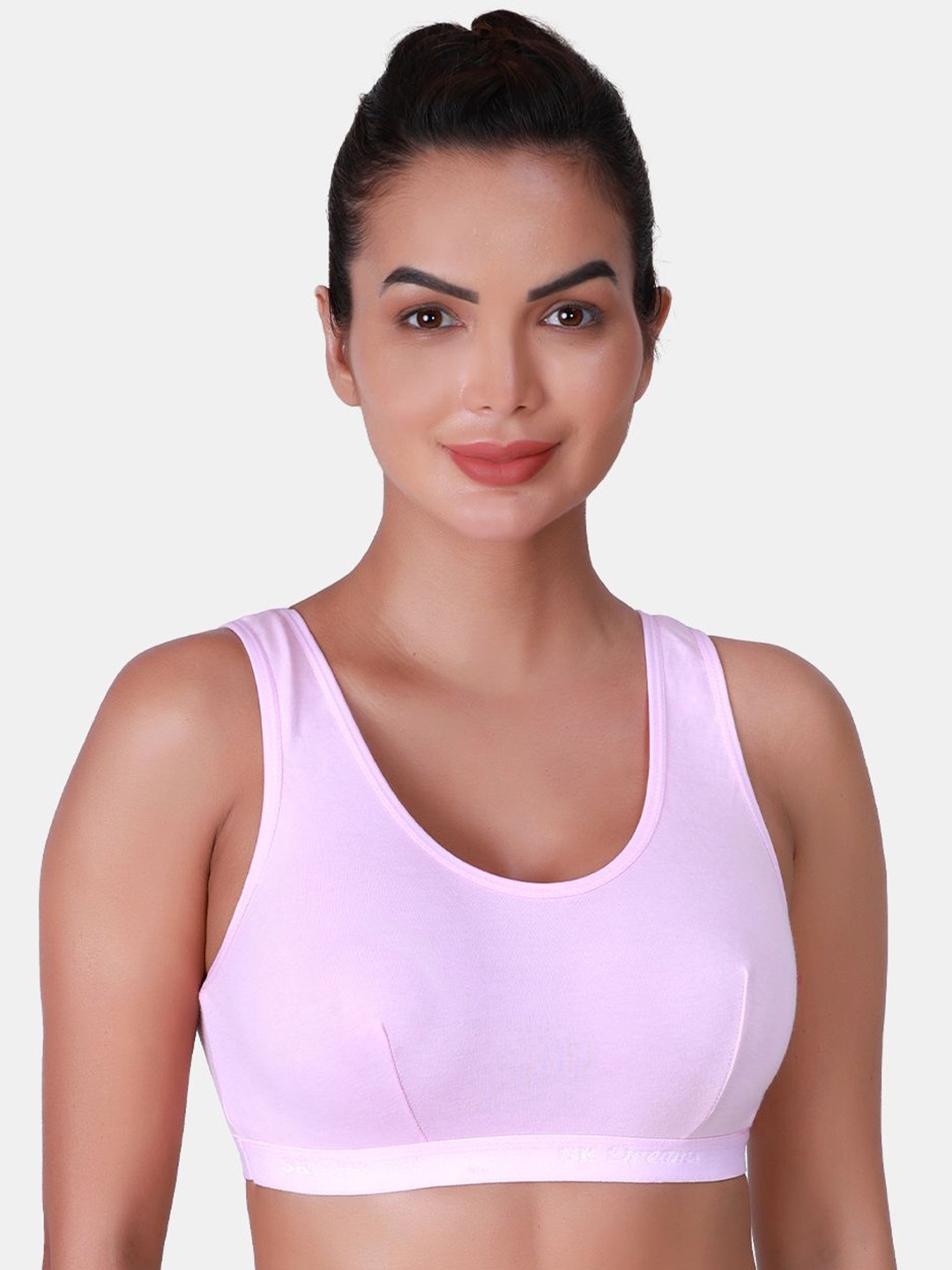 

SKDREAMS Full Coverage Cotton Workout Bra, Pink