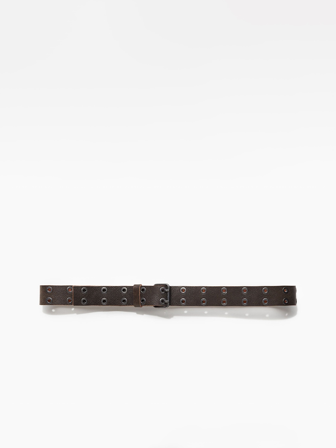 

H&M Eyelet Leather Belt, Brown