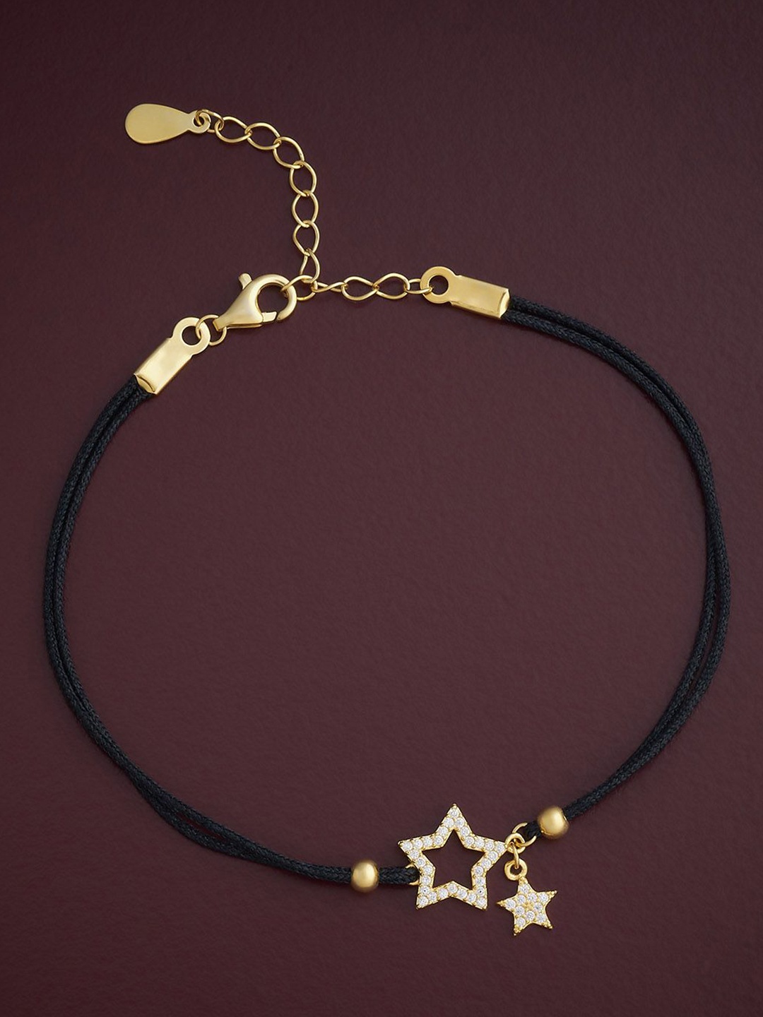 

Kushal's Fashion Jewellery 92.5 Sterling Silver Gold-Plated Cubic Zirconia Link Bracelet