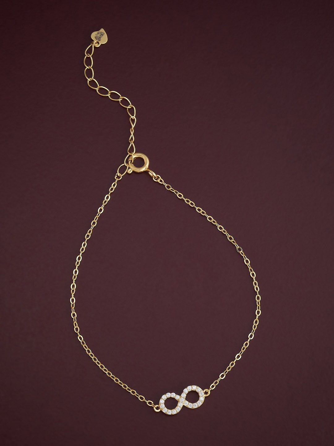 

Kushal's Fashion Jewellery 92.5 Sterling Silver Gold-Plated CZ Wraparound Bracelet
