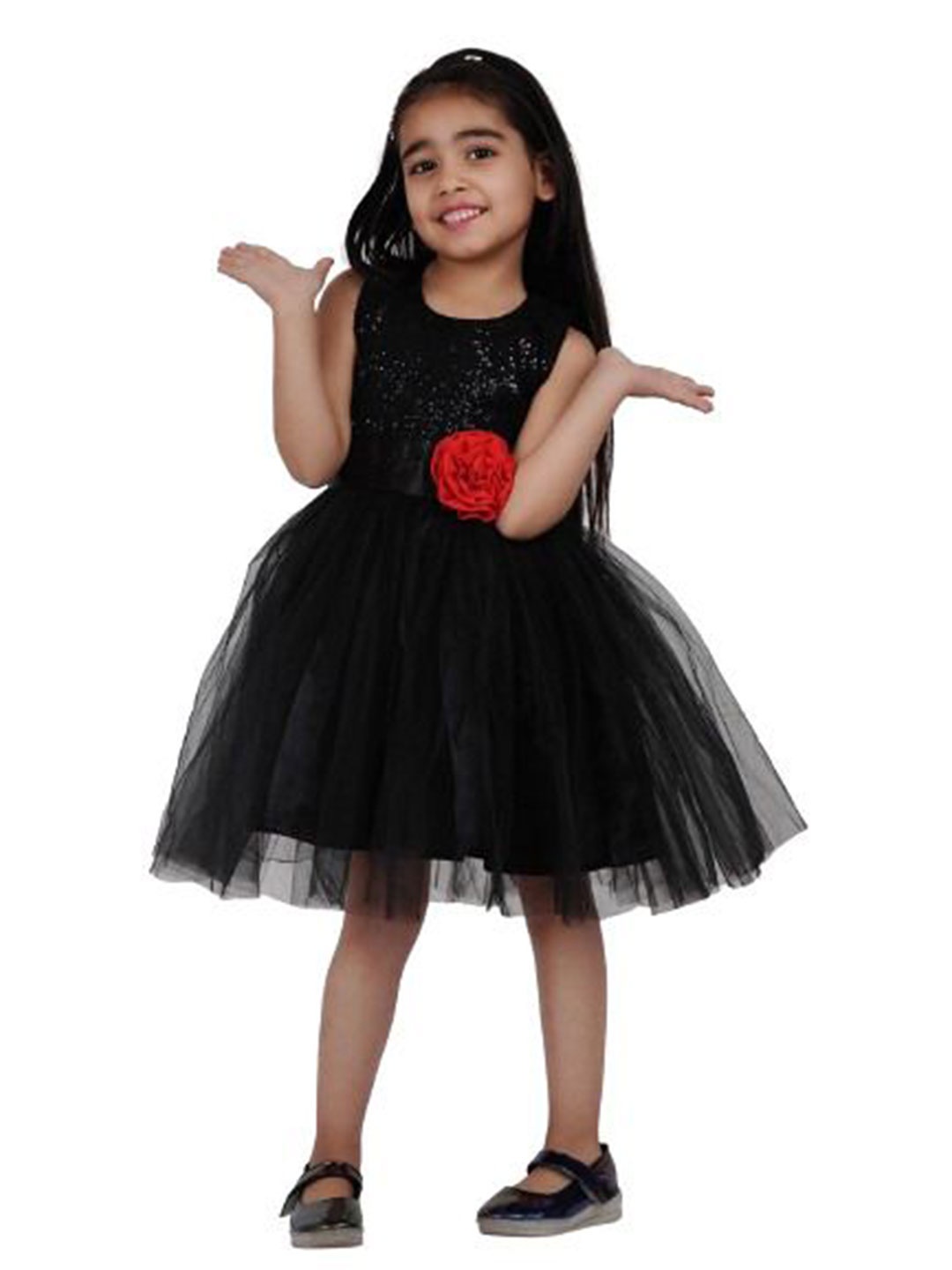 

Wow Princess Net A-Line Dress, Black