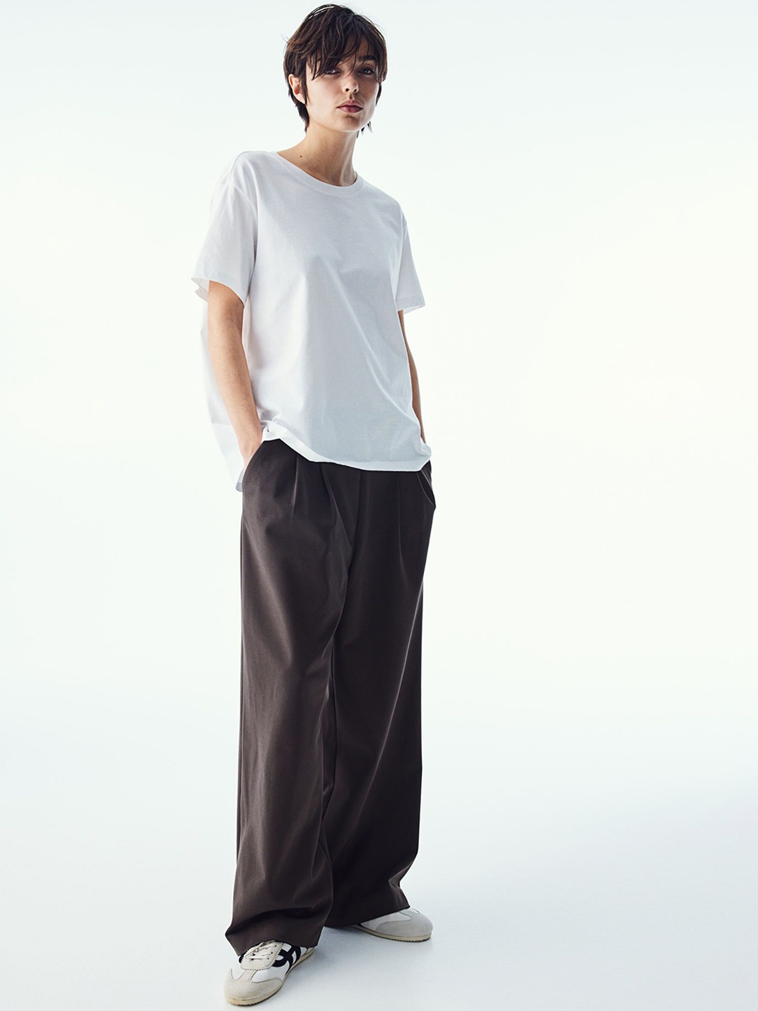 

H&M Women Wide trousers, Brown