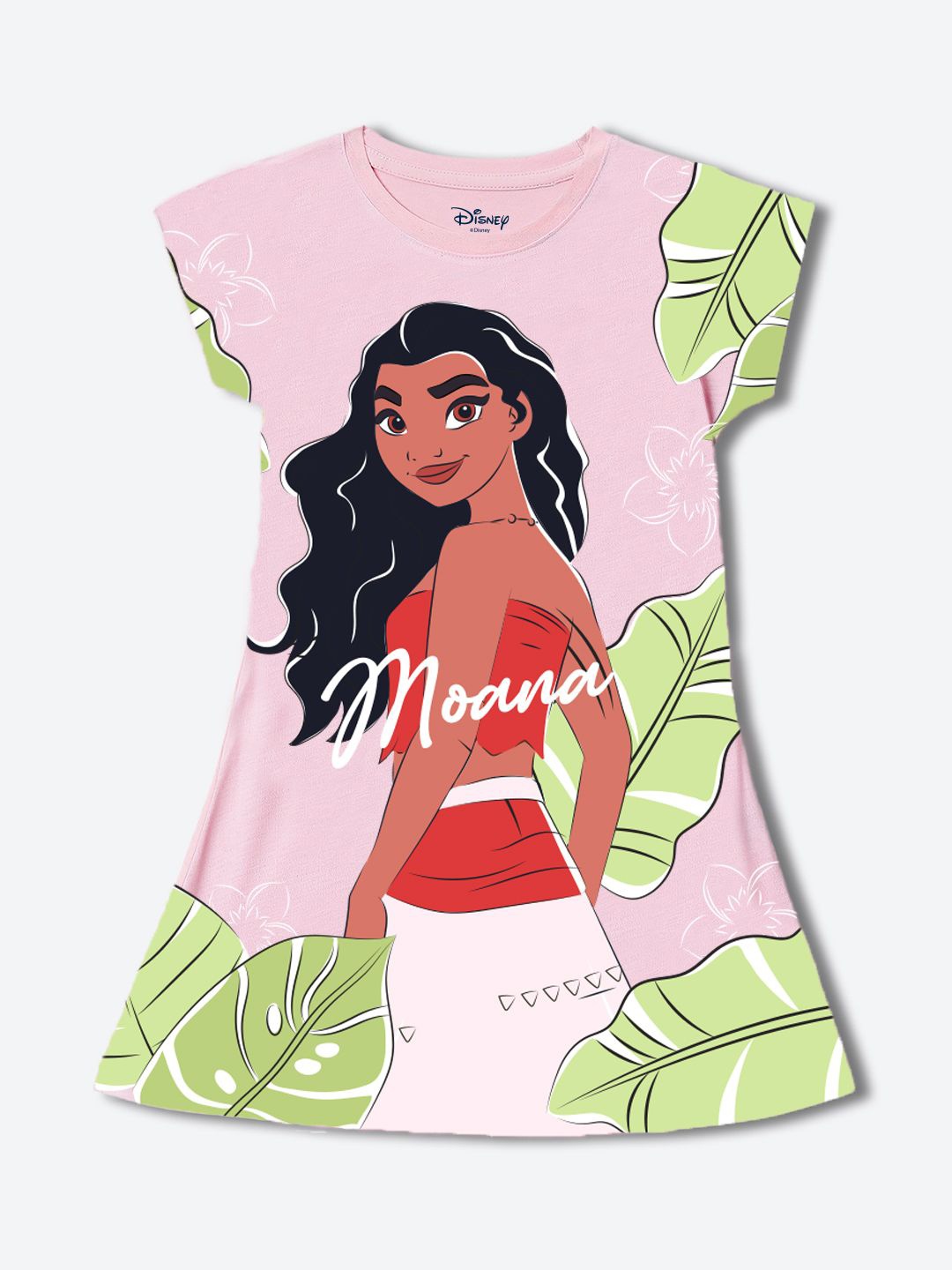 

YK Girls Disney Printed A-Line Dress, Pink