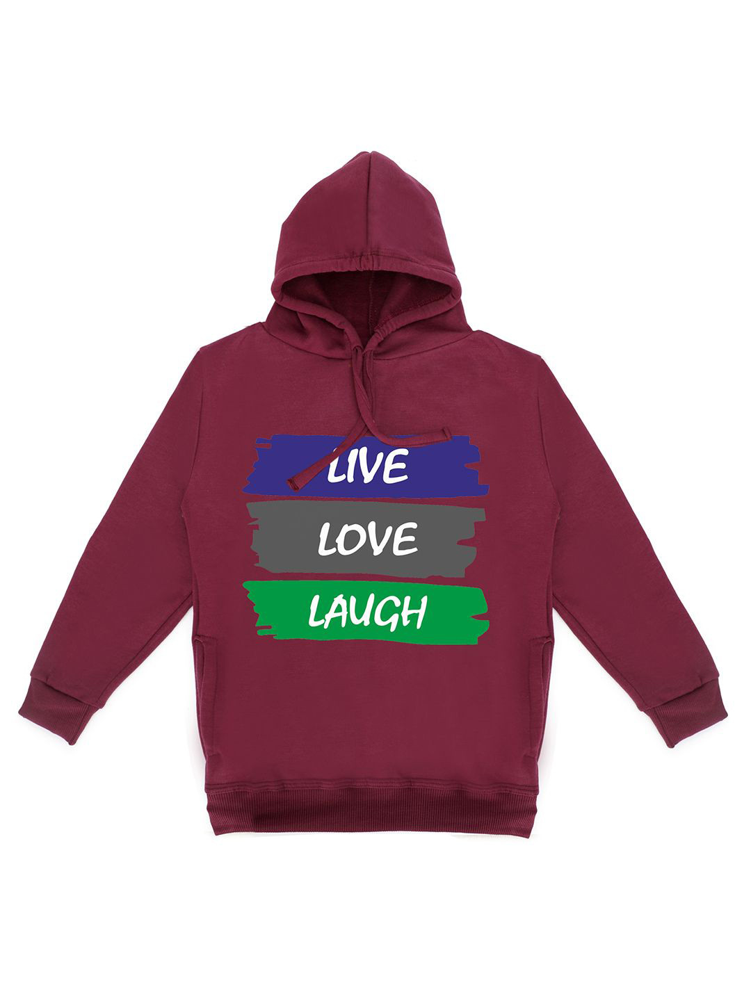 

Fabvio Plus Kids Printed Hooded Sweatshirt, Burgundy