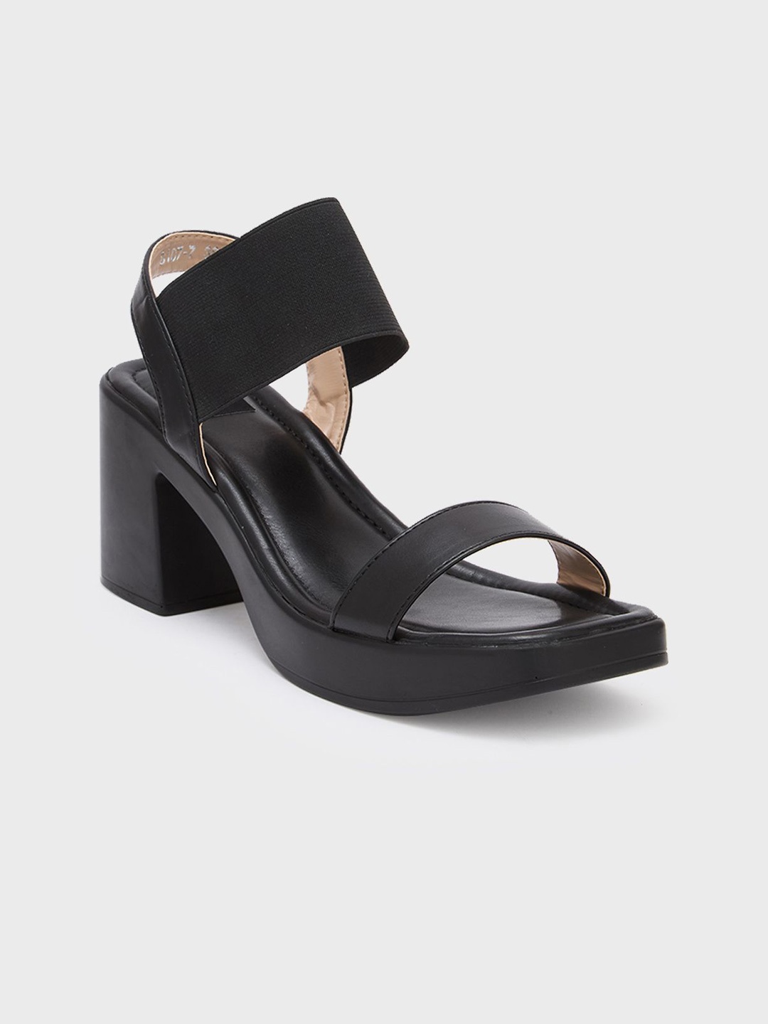 

Sole To Soul Block Sandals with Buckles, Black