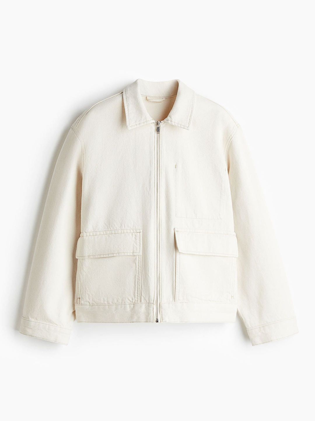 

H&M Cotton Denim Jacket, White