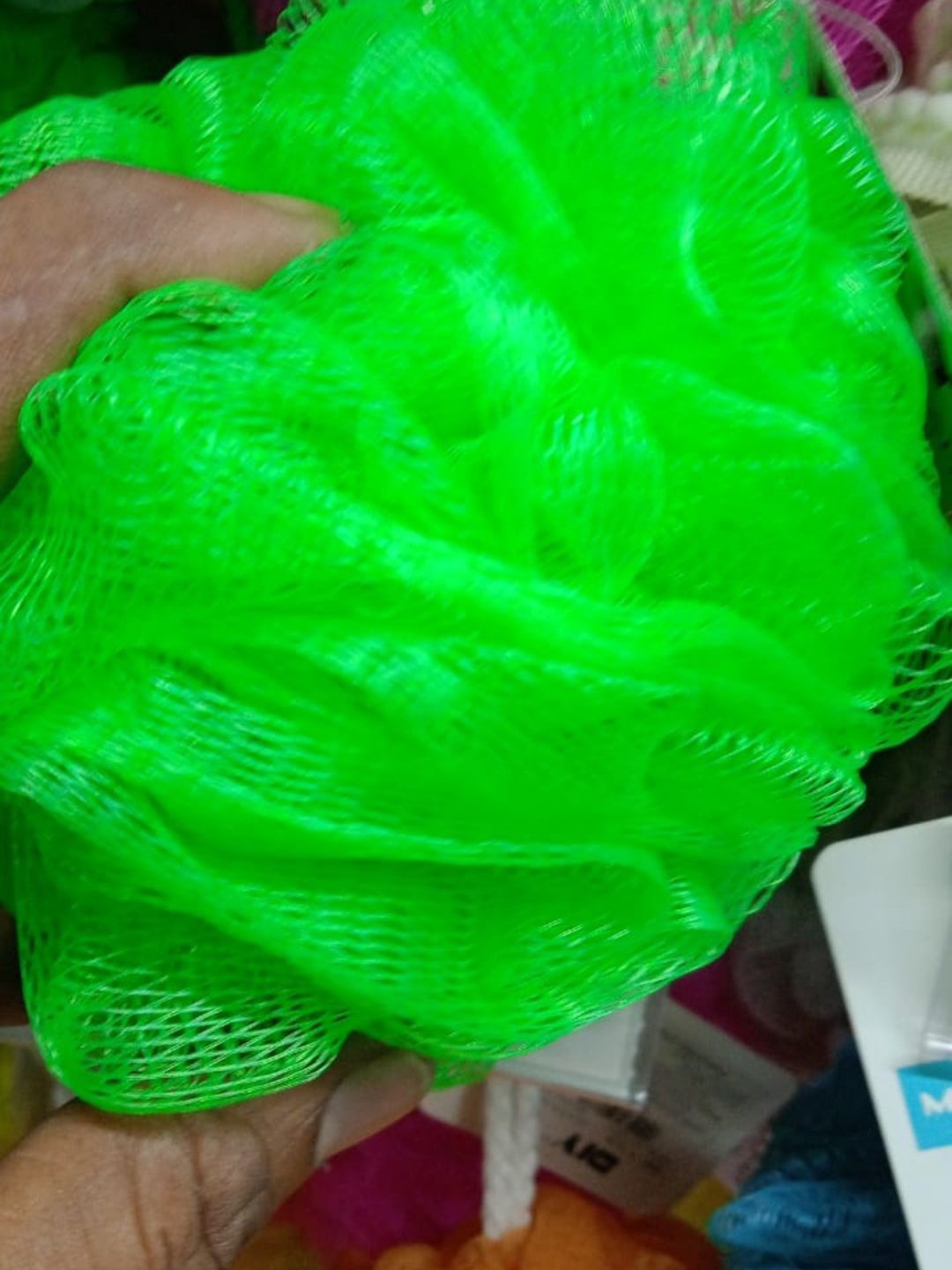 

basicare Bath Sponge Loofah With Ribbon- Green