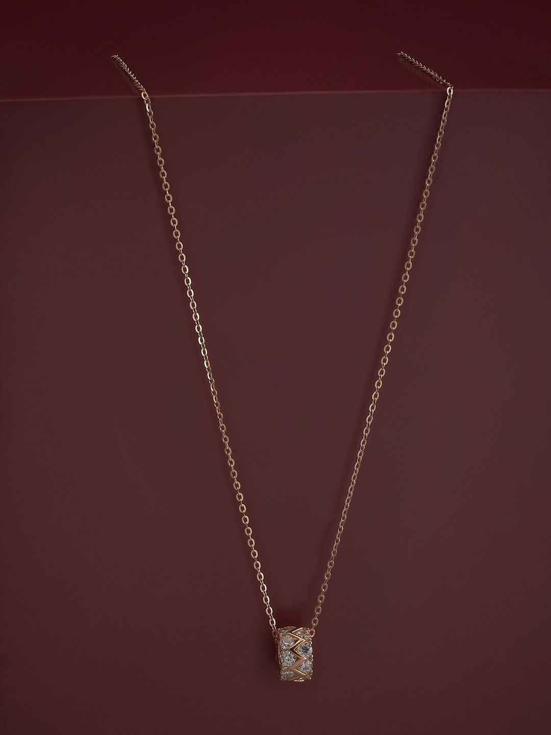 

Kushal's Fashion Jewellery 92.5 Silver Rose Gold-Plated Contemporary Pendants