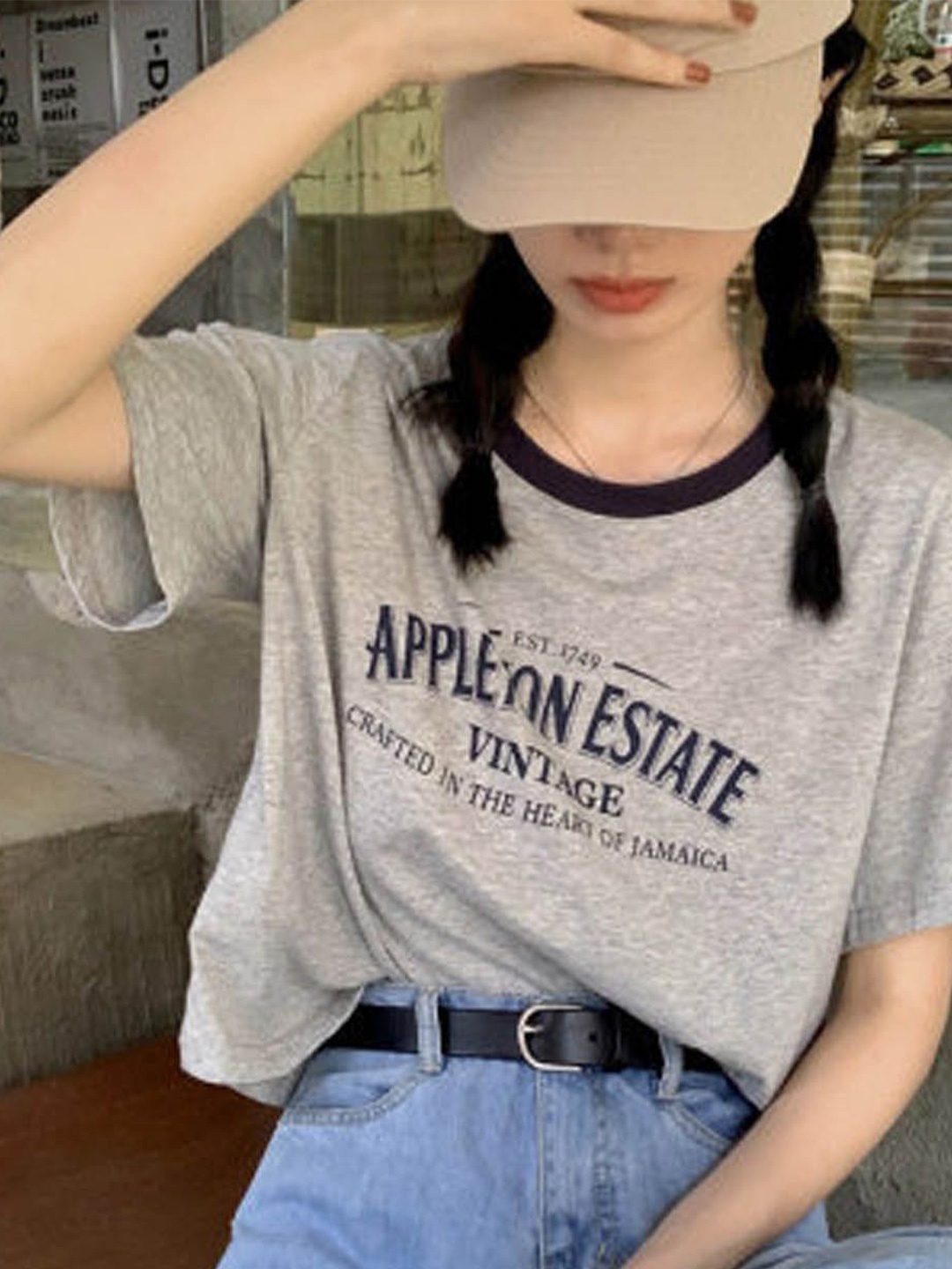 

StyleCast Print Top, Grey
