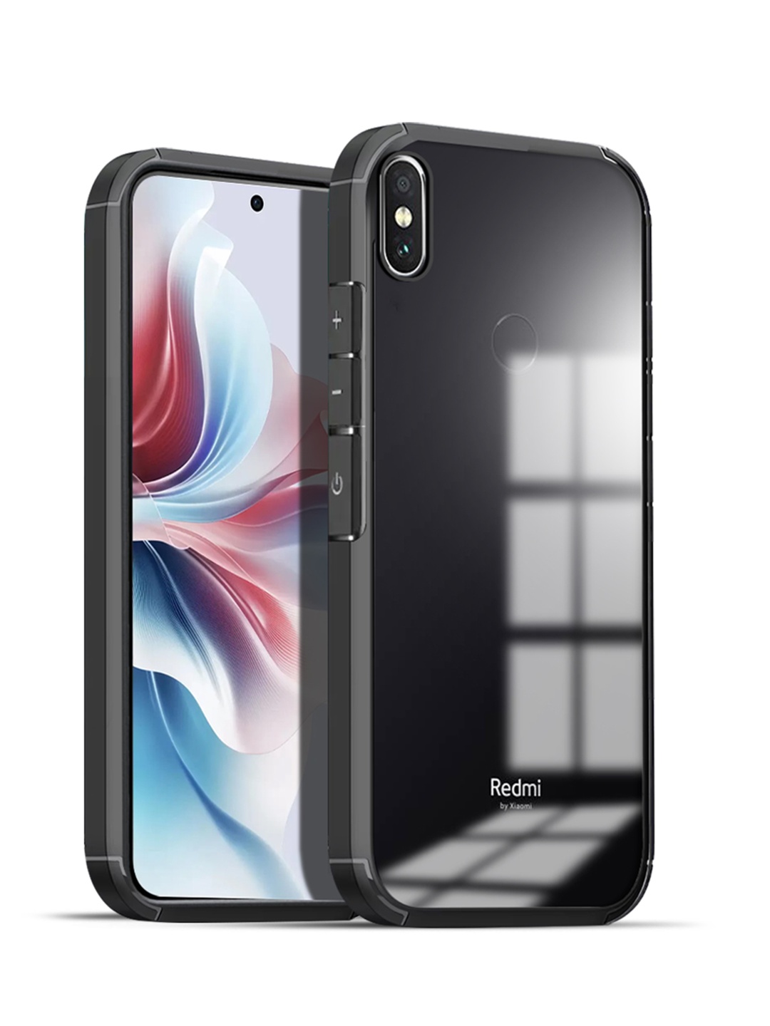 

Karwan Solid Printed Redmi Note 5 Pro Shockproof Bumper Back Case, Black