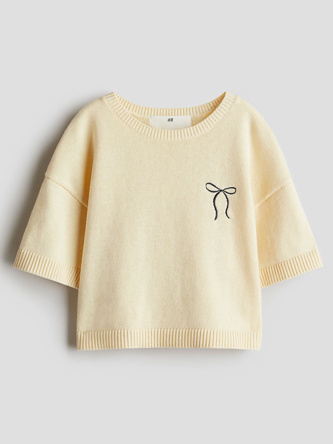 

H&M Knitted Top, Yellow