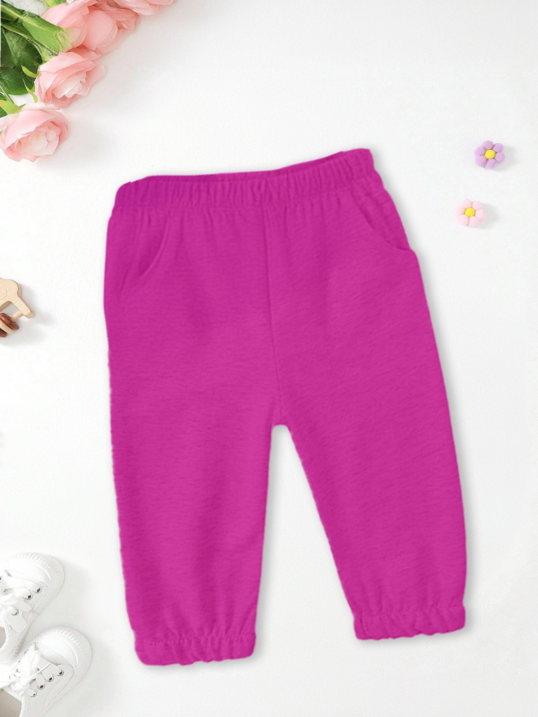 

FOREVER FRIDAY Girls Relaxed Pleated Cotton Joggers Trousers, Pink