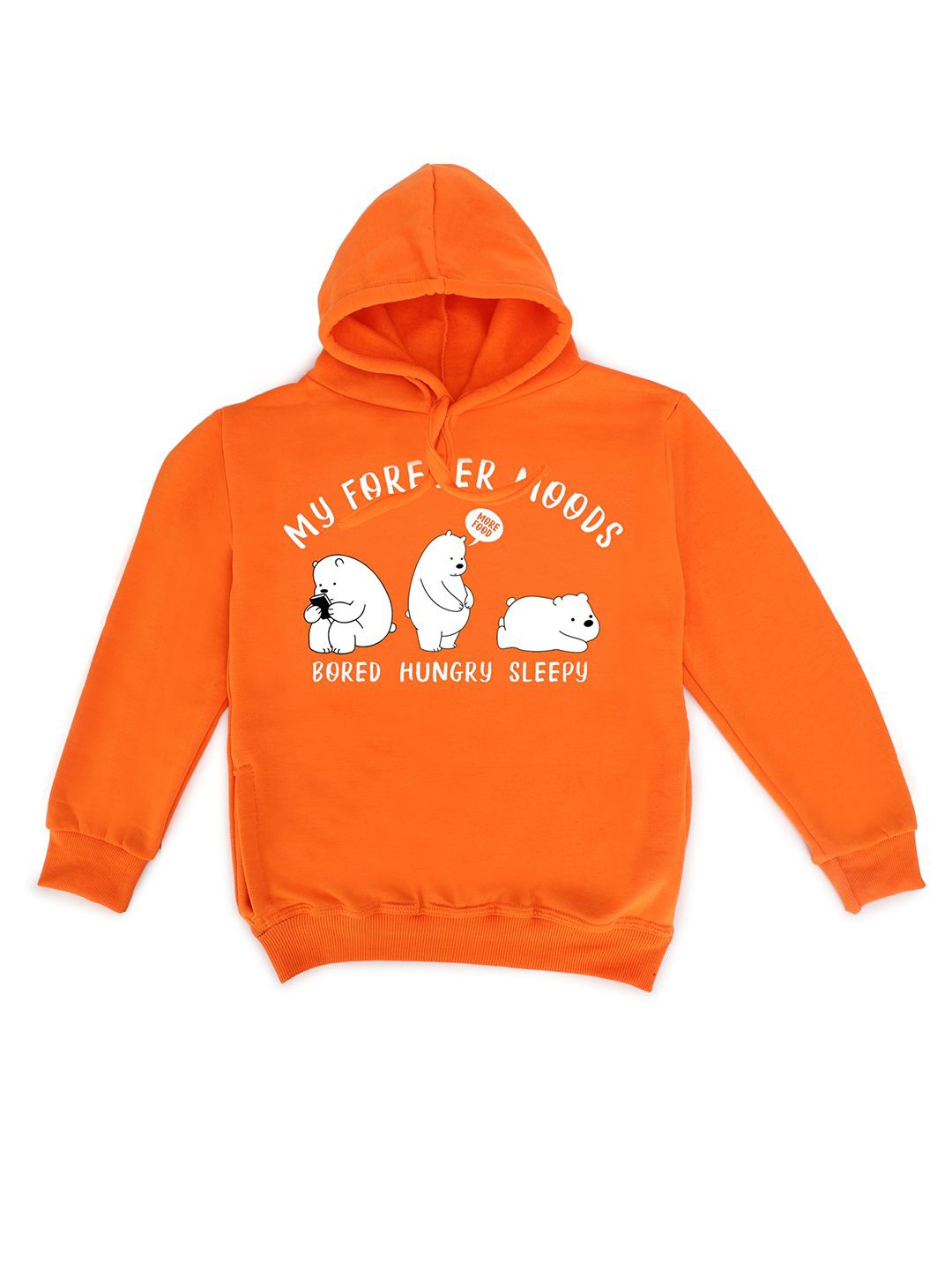 

Fabvio Plus Kids Printed Hooded Sweatshirt, Orange