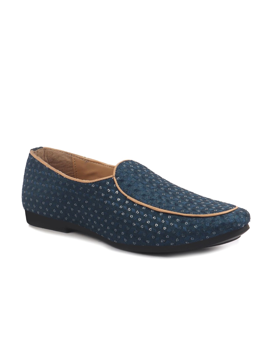 

FAUSTO Men Perforations Mojaris, Blue