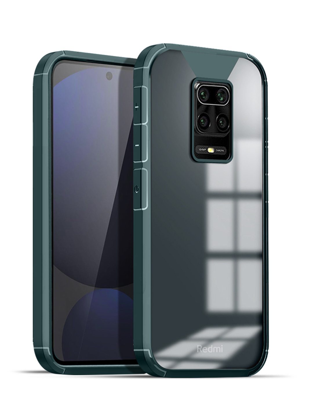 

Karwan Solid Redmi Note 9 Pro Shockproof Bumper Back Case, Green