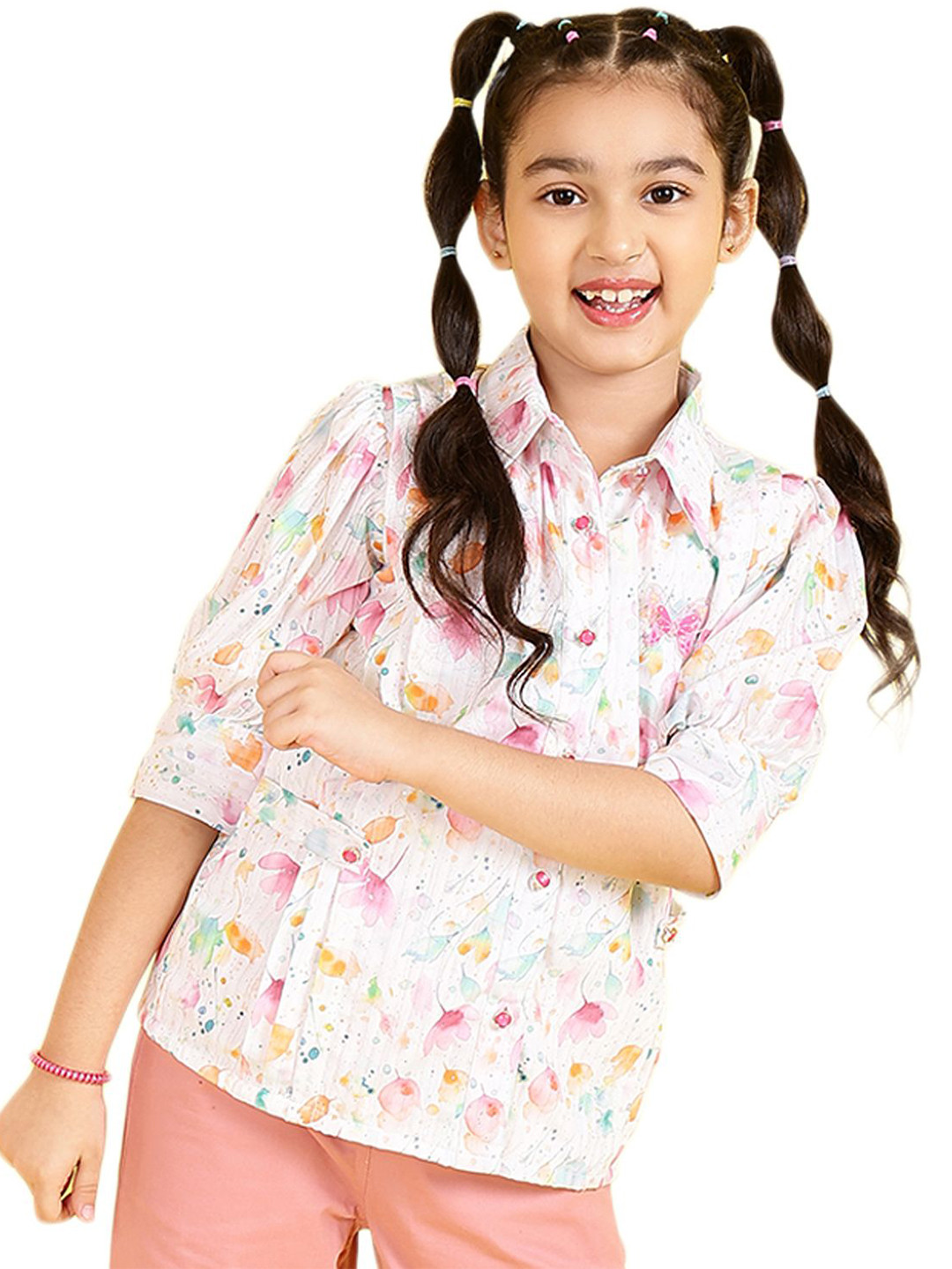 

Ishti Floral Print Shirt Style Top, Multi