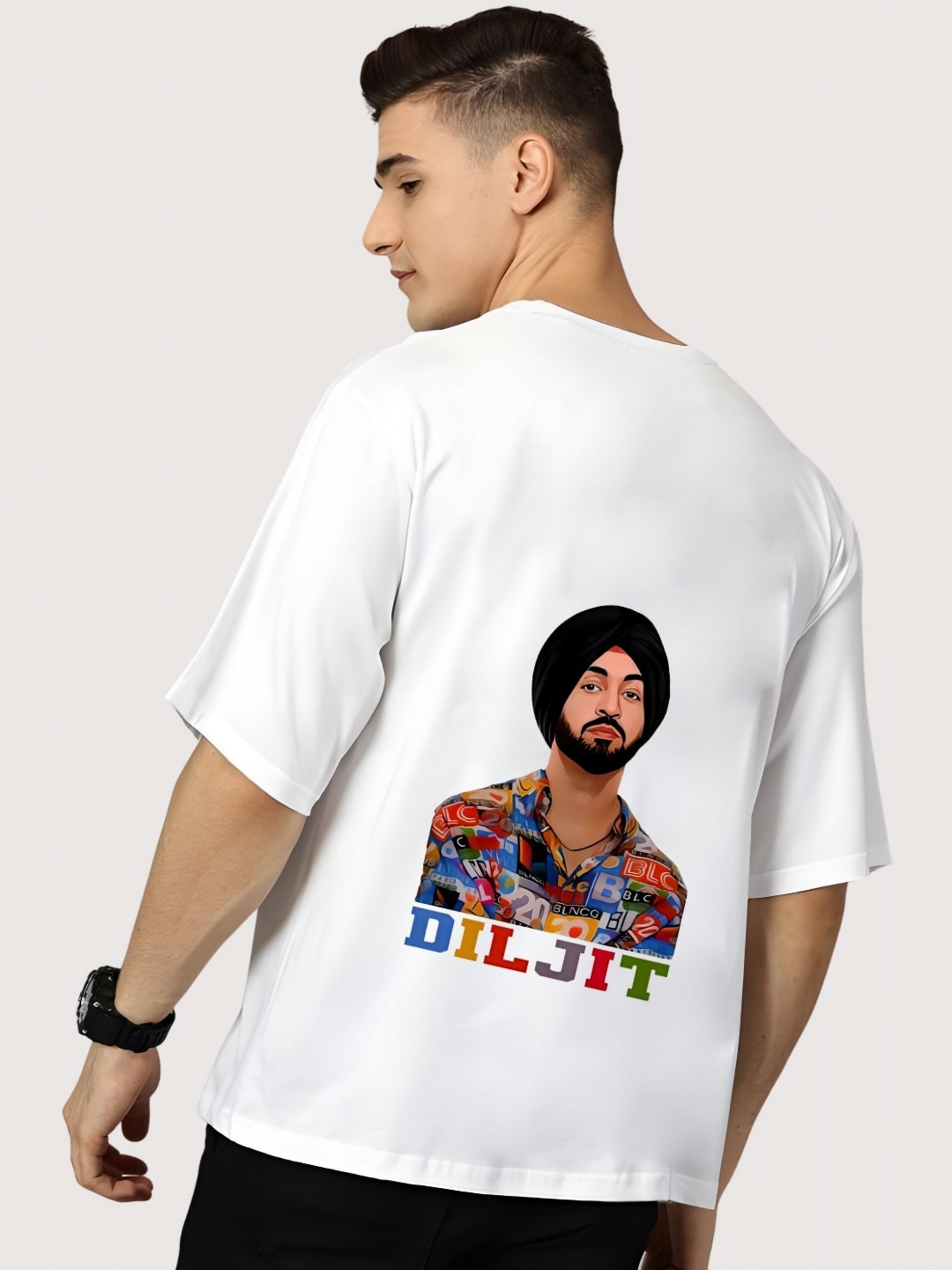 

Moda Rapido Men Drop-Shoulder Sleeves T-shirt, White