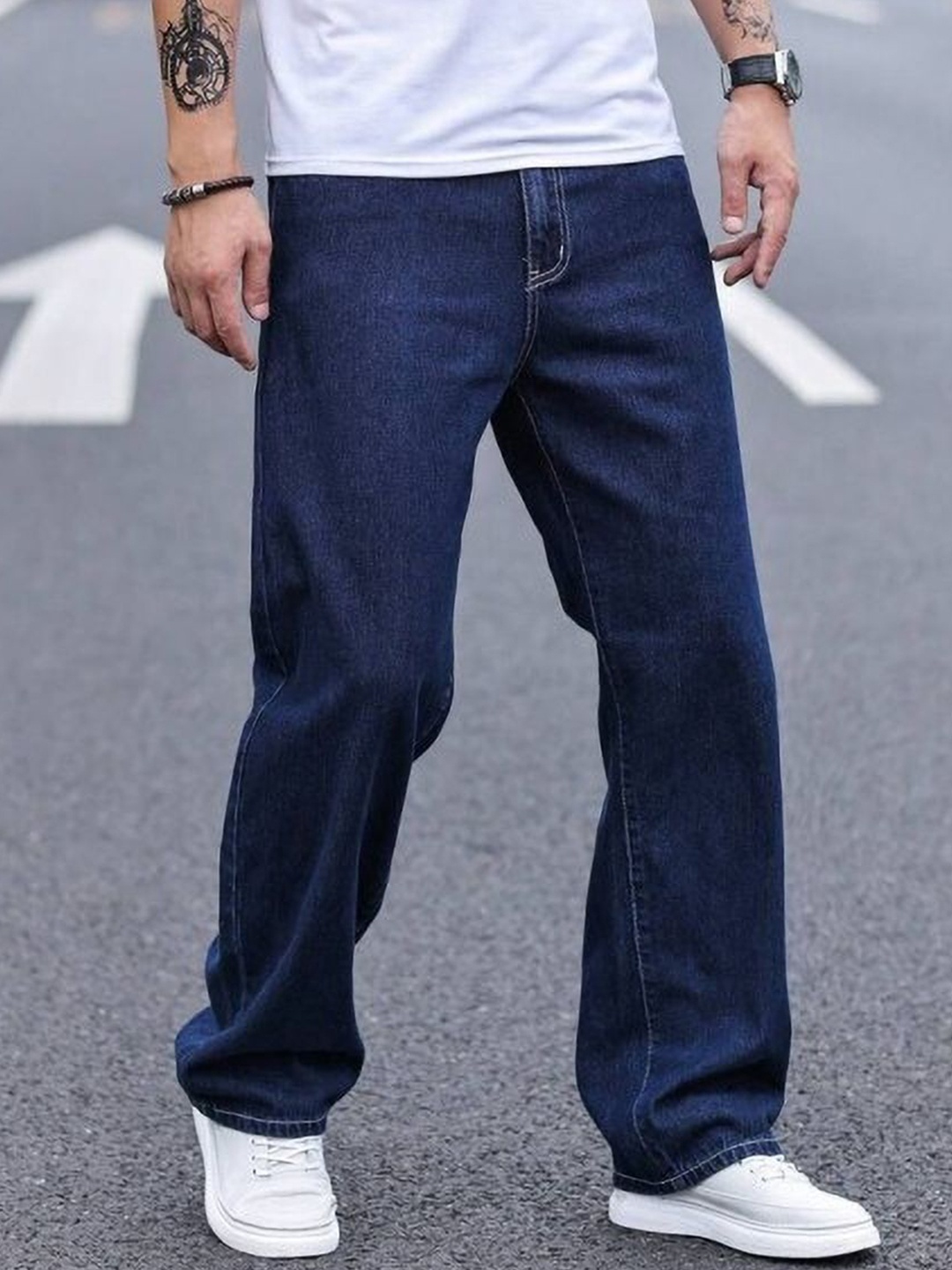 

Rend Men Relaxed Fit Mid-Rise Jeans, Blue