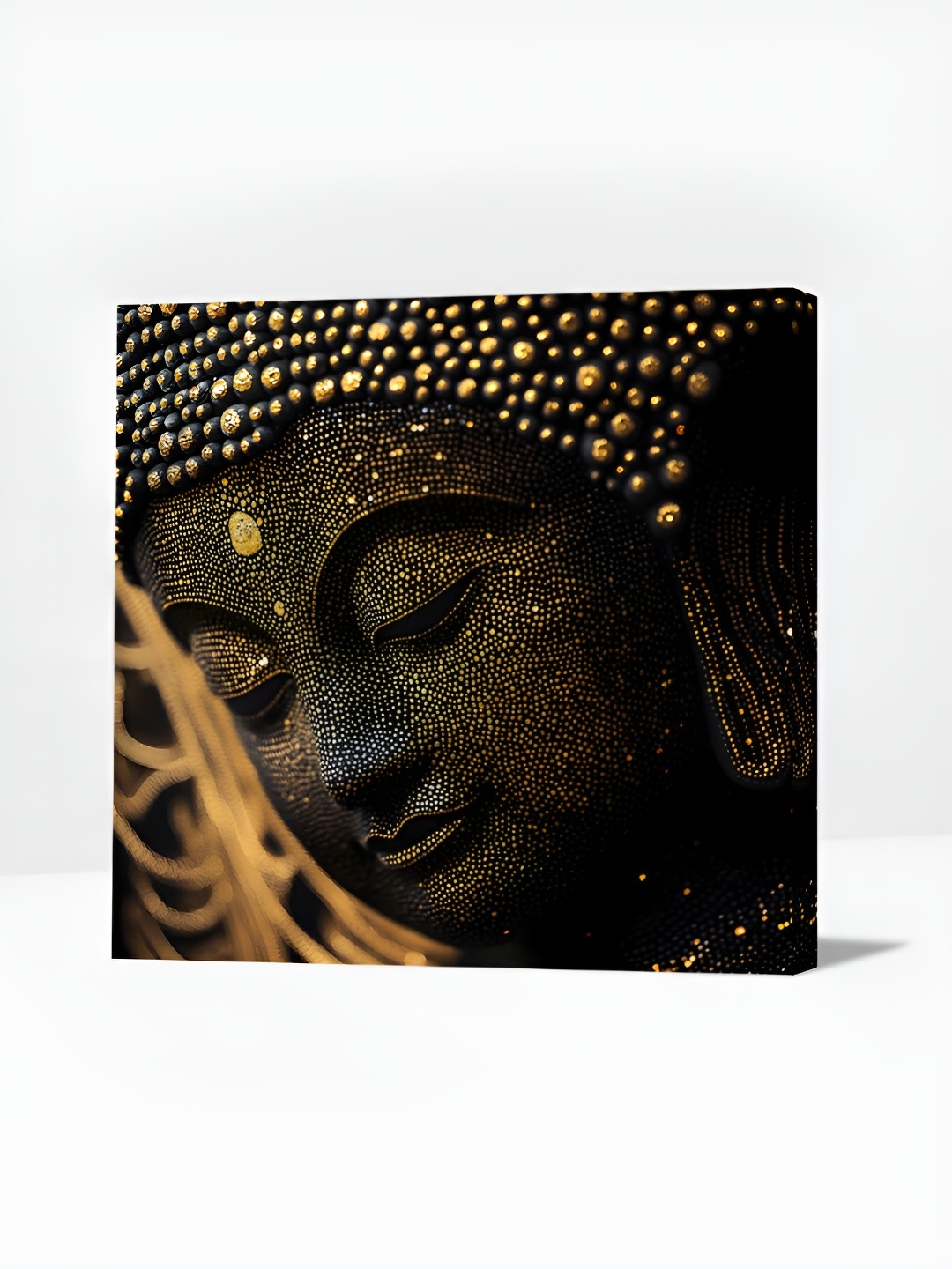 

OLIVE TREE Gold-Toned And Black Buddha Religious Canvas Wall Art