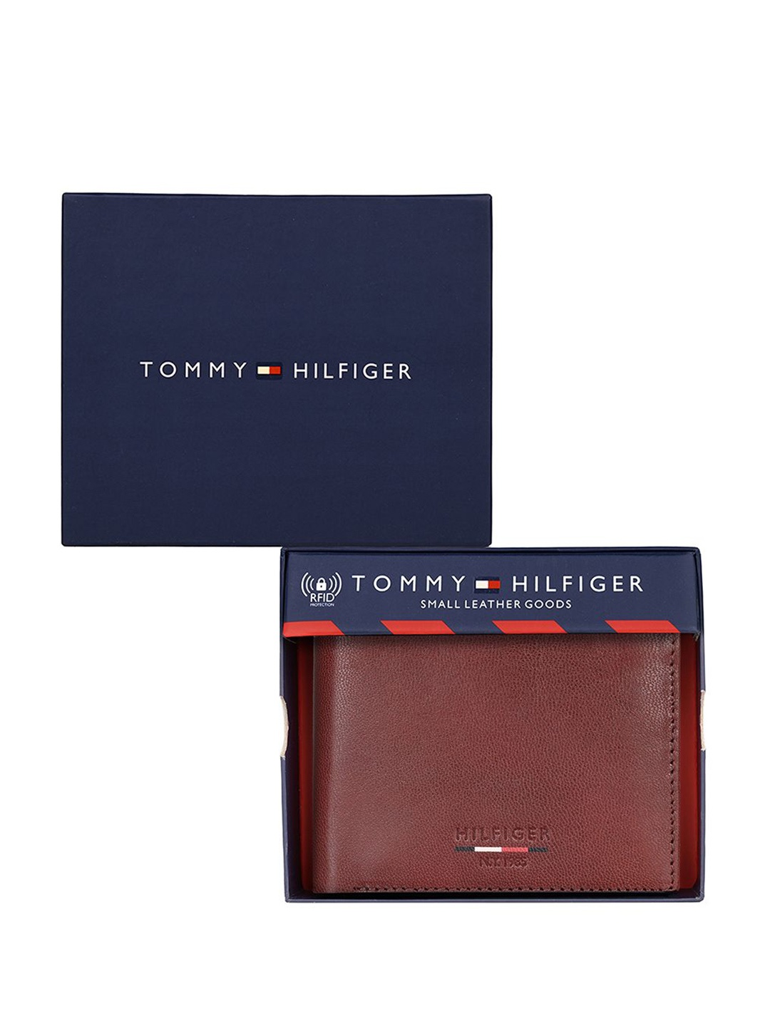 

Tommy Hilfiger Men Leather Two Fold Wallet, Maroon