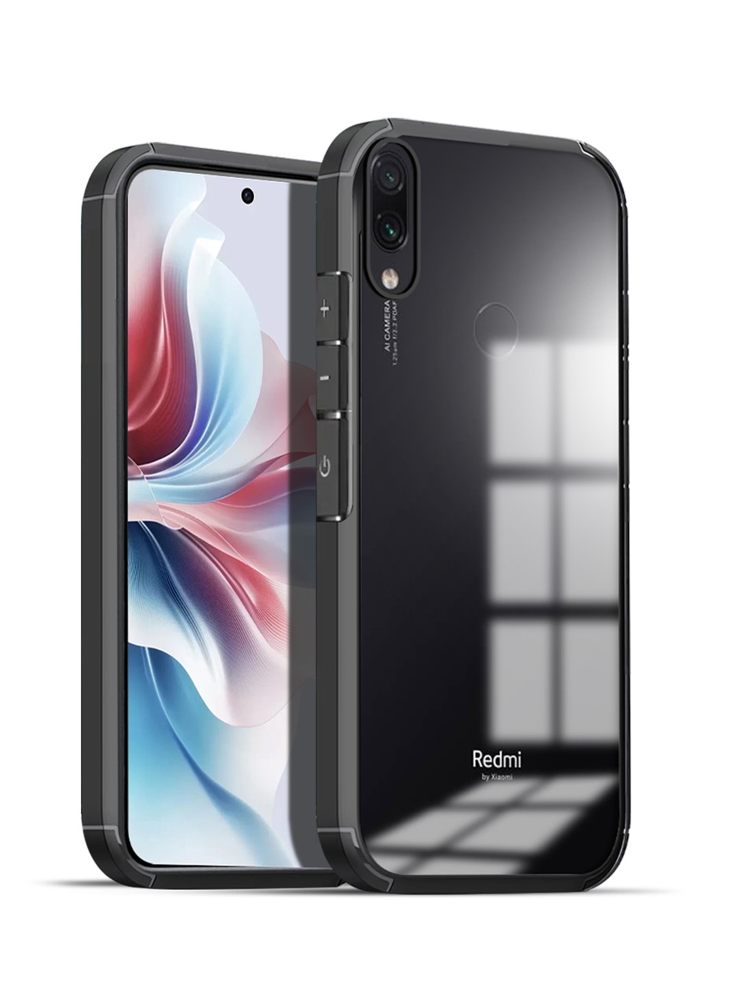

Karwan Solid Xiaomi Redmi Note 7 Shockproof Bumper Back Case, Black