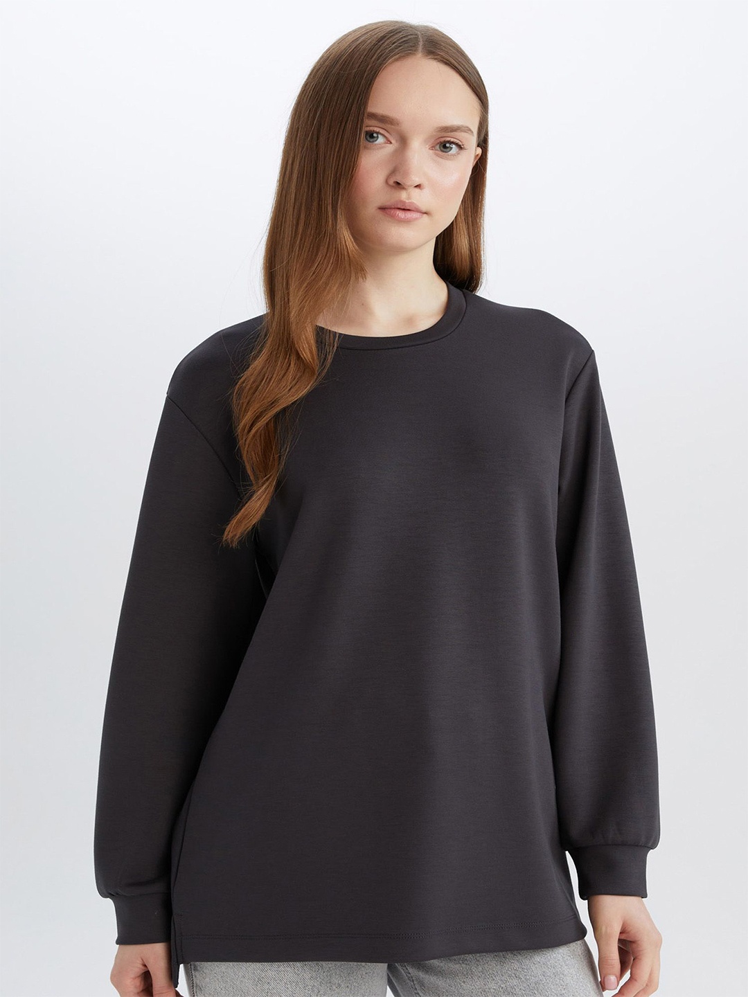 

DeFacto Women Round Neck T-shirt, Black