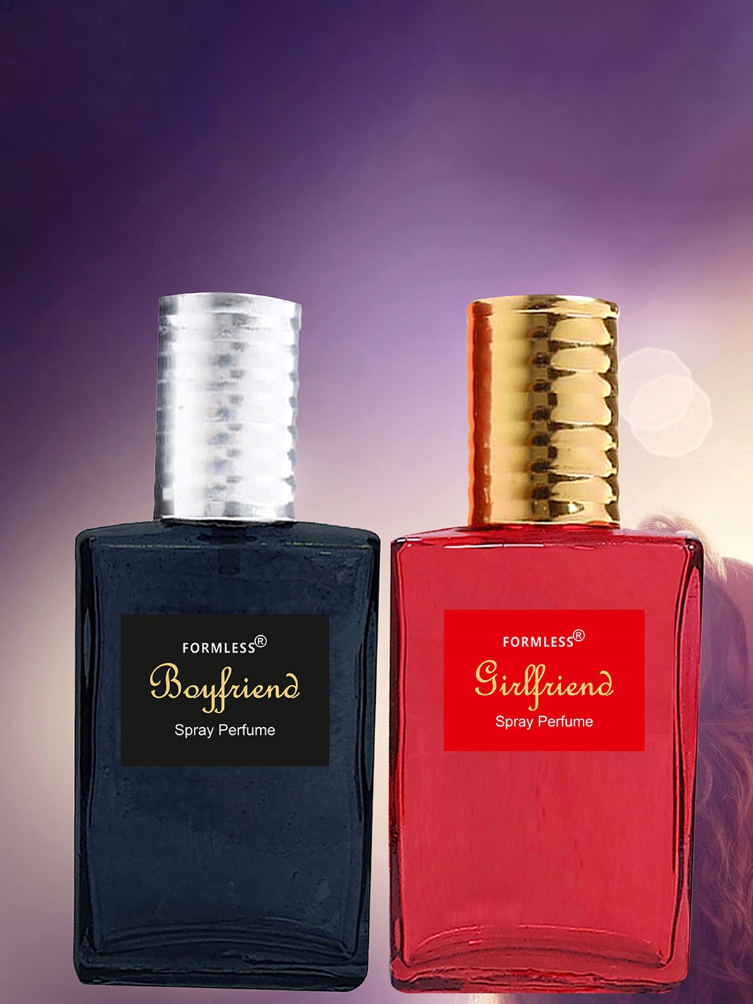 

Formless Fragrance Set Of 2 Girlfriend & Boyfriend Long Lasting Perfume - 30 ml Each, Red