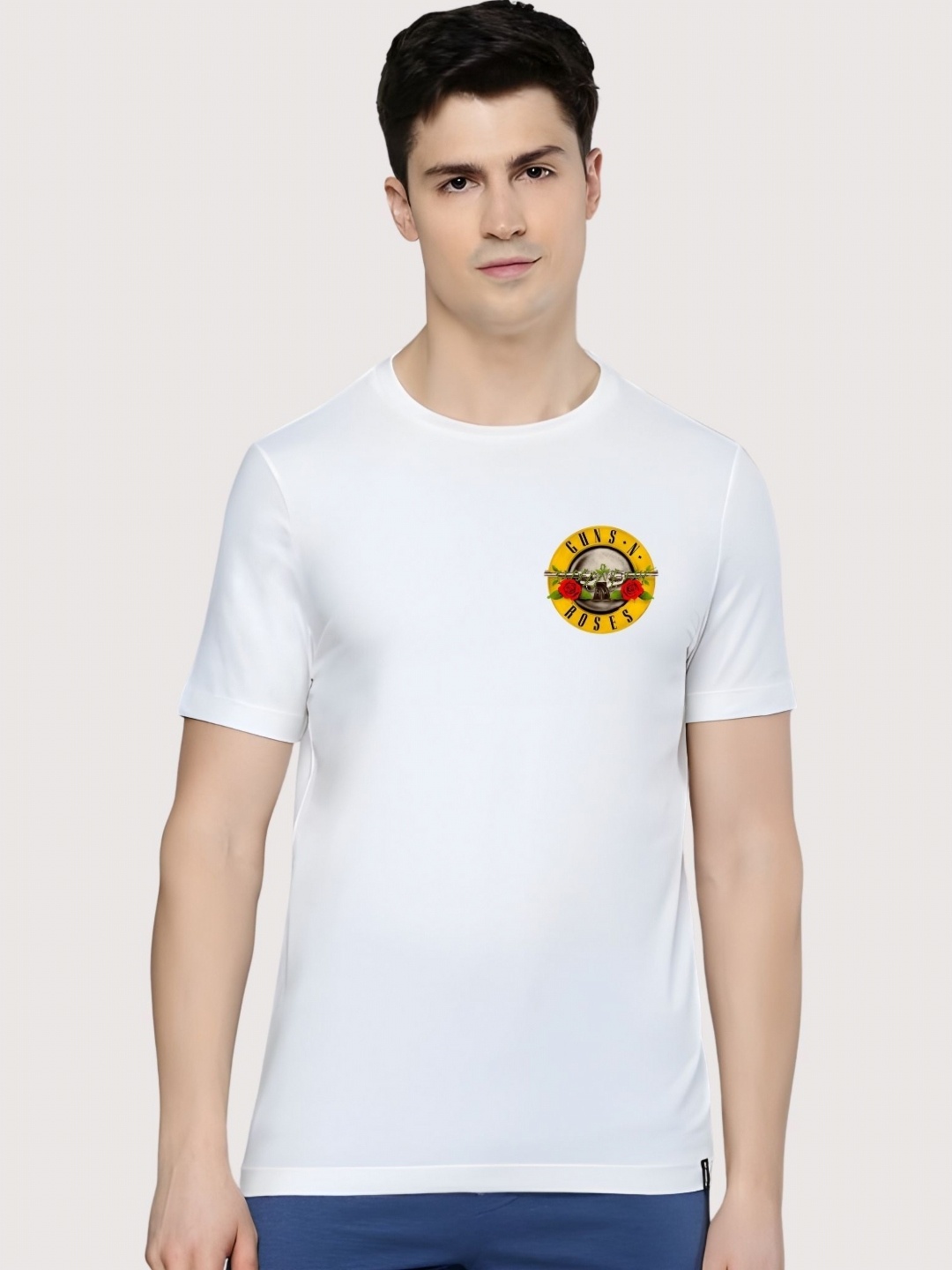 

Moda Rapido Men Drop-Shoulder Sleeves T-shirt, White
