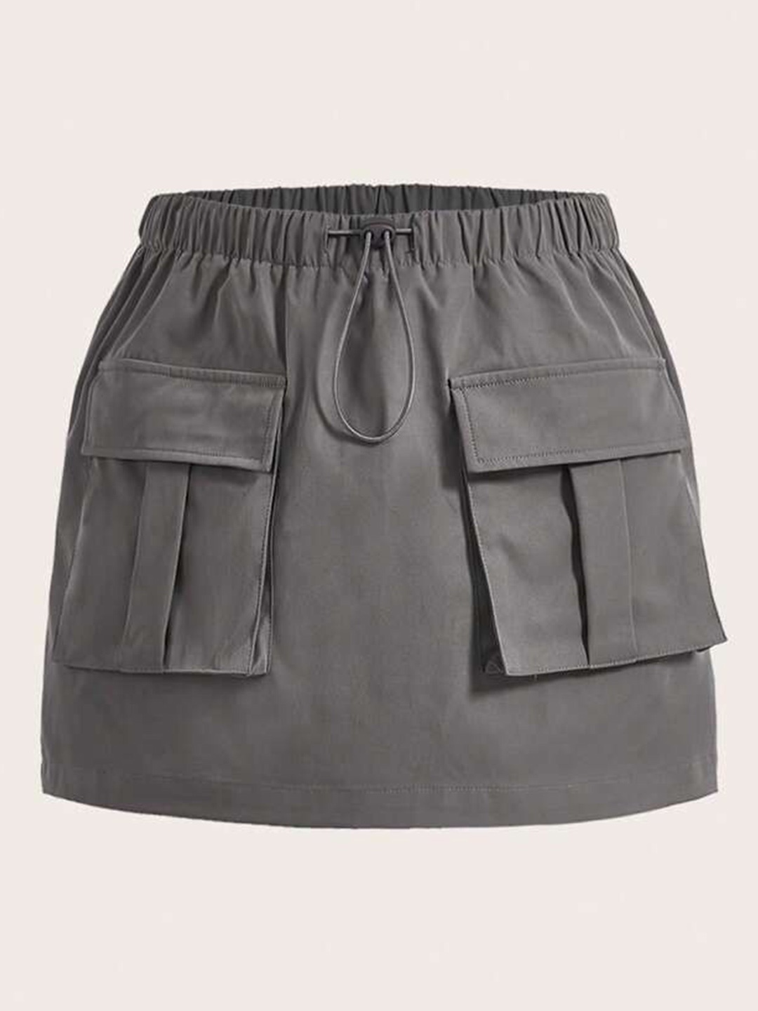 

TABADTOD Women Cargo Mini Skirt, Grey