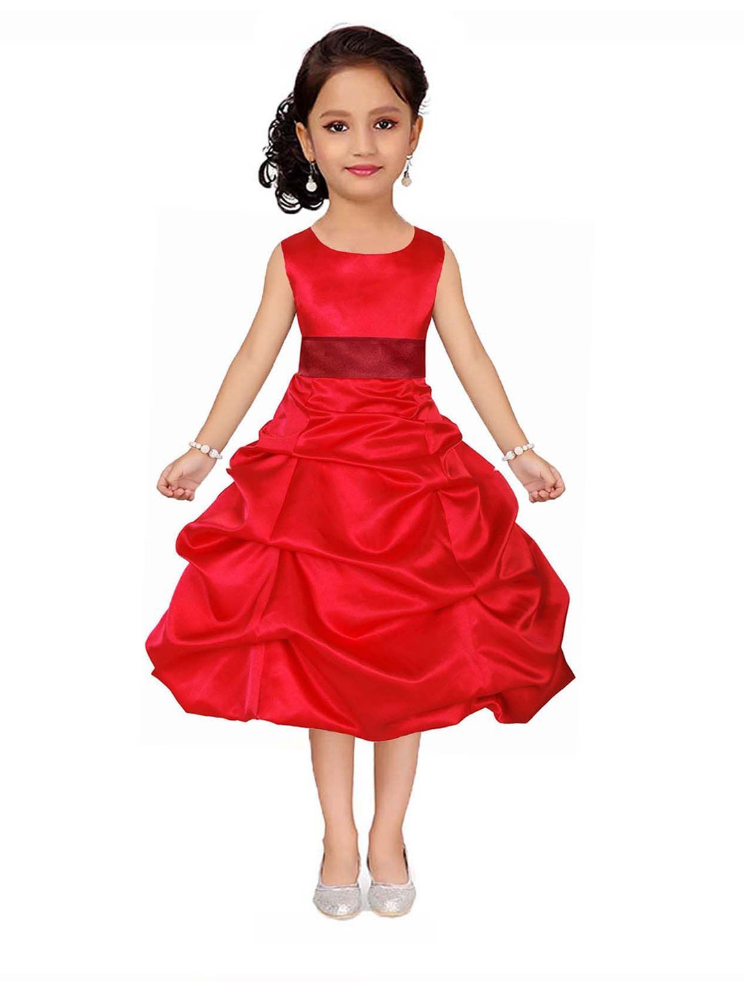 

Wow Princess Satin A-Line Dress, Red